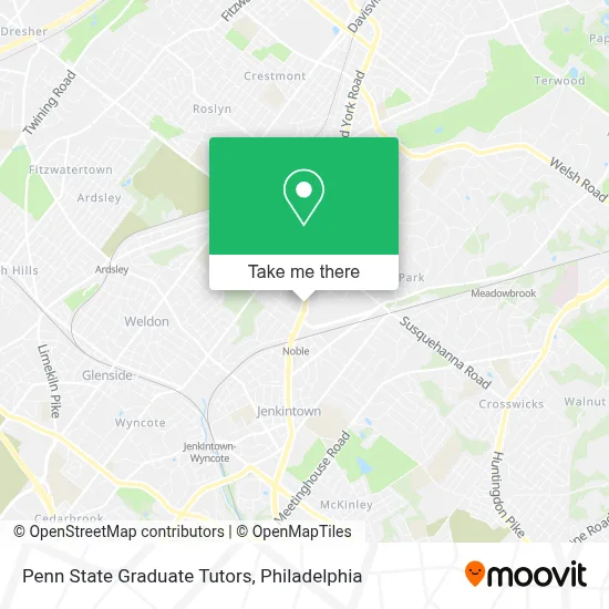 Penn State Graduate Tutors map