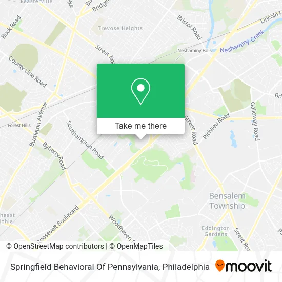 Springfield Behavioral Of Pennsylvania map