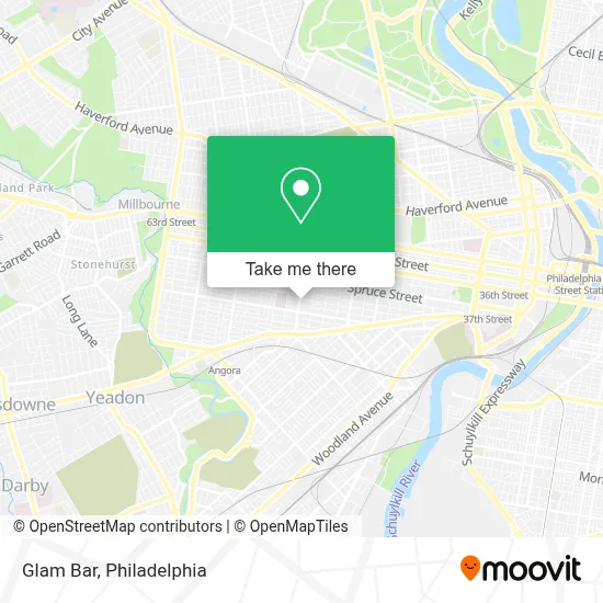 Glam Bar map