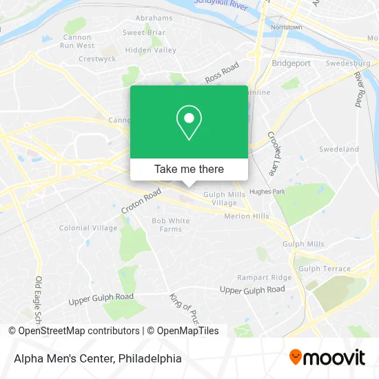 Alpha Men's Center map