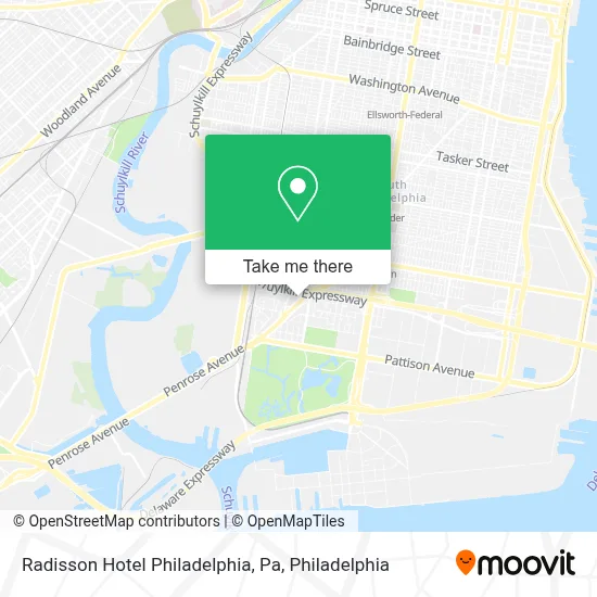 Radisson Hotel Philadelphia, Pa map