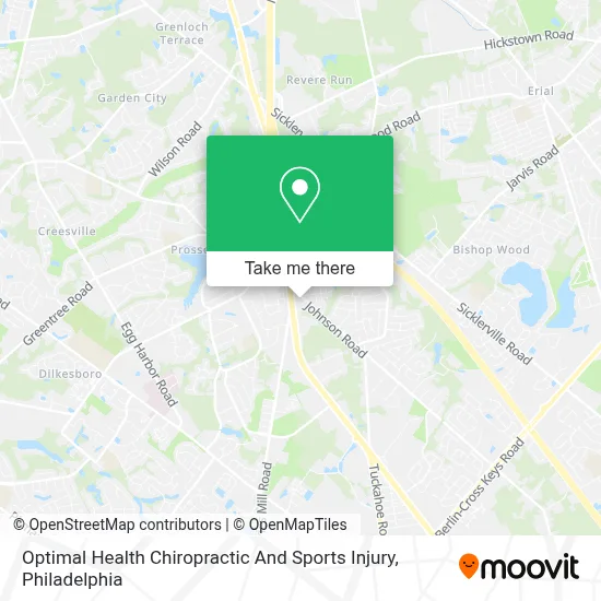 Optimal Health Chiropractic And Sports Injury map