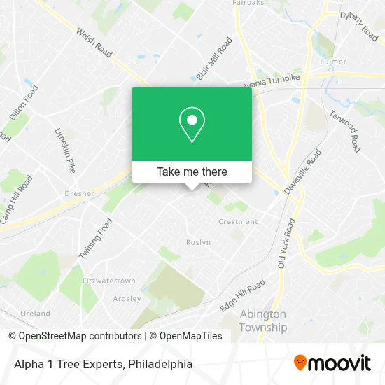 Alpha 1 Tree Experts map