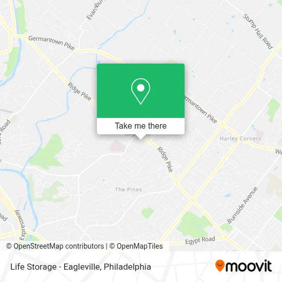Life Storage - Eagleville map