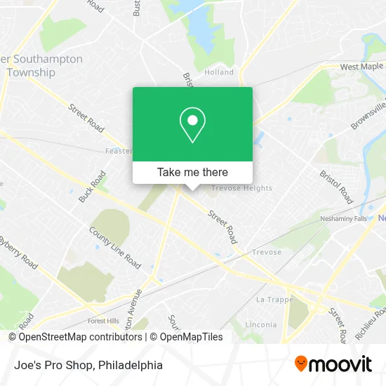Joe's Pro Shop map
