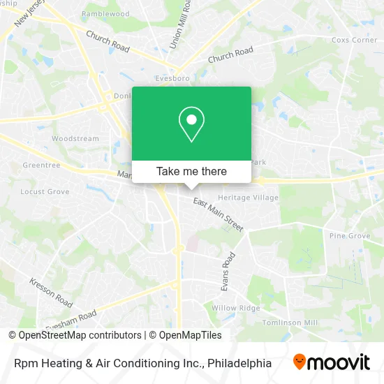 Rpm Heating & Air Conditioning Inc. map