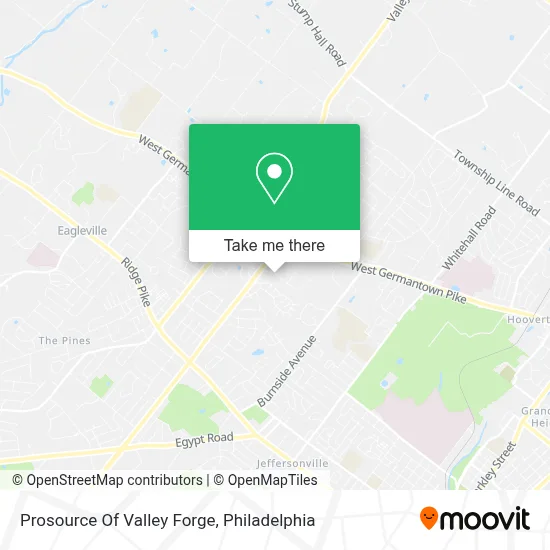 Prosource Of Valley Forge map
