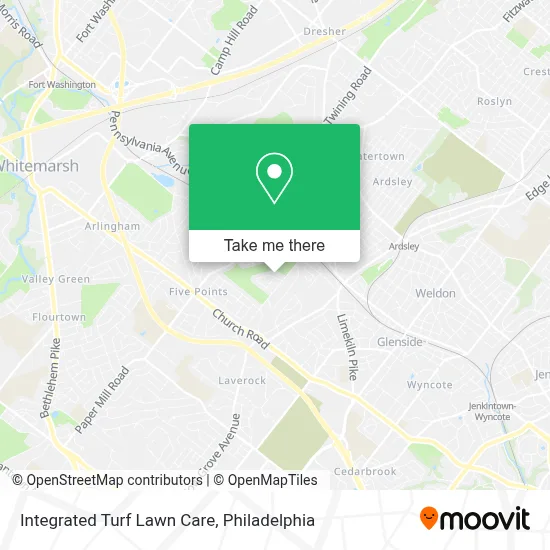 Integrated Turf Lawn Care map