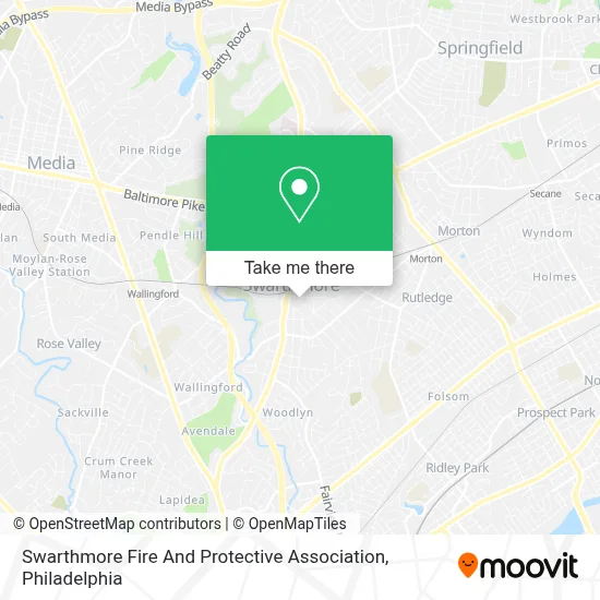 Swarthmore Fire And Protective Association map