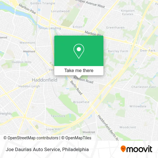 Joe Daurias Auto Service map