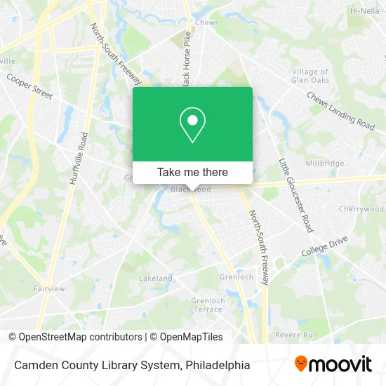 Camden County Library System map