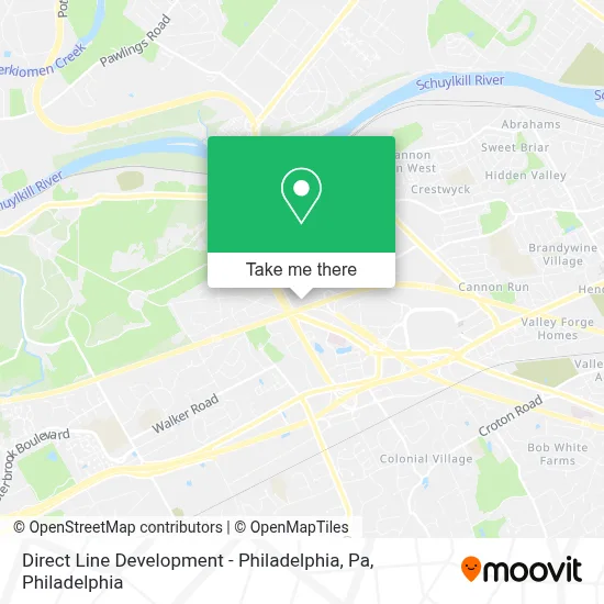 Direct Line Development - Philadelphia, Pa map