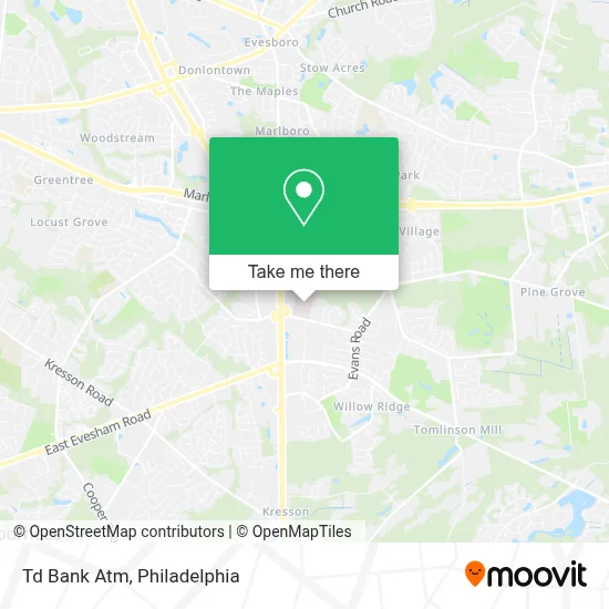 Td Bank Atm map