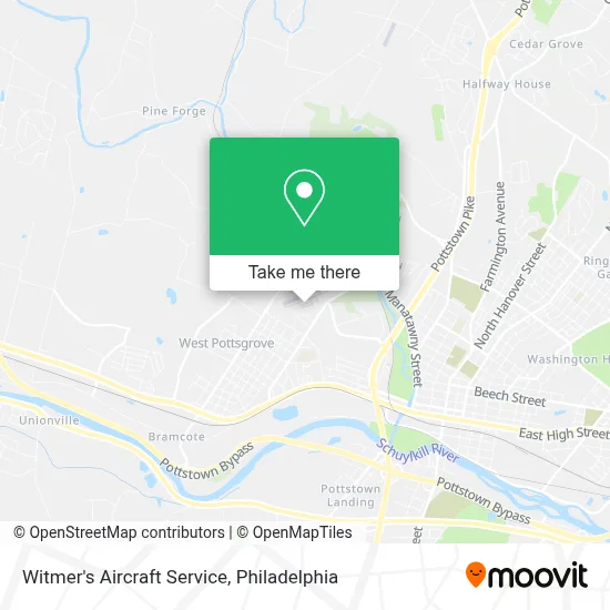 Witmer's Aircraft Service map