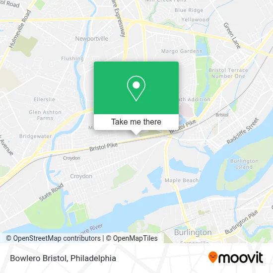 Bowlero Bristol map