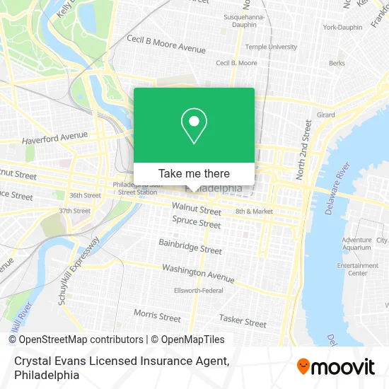 Crystal Evans Licensed Insurance Agent map