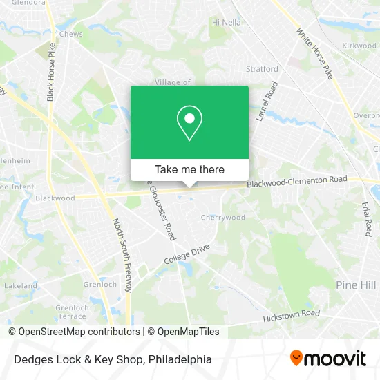 Dedges Lock & Key Shop map
