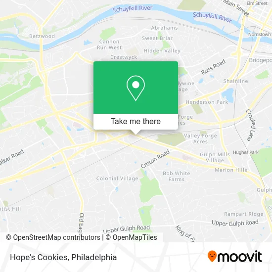Hope's Cookies map