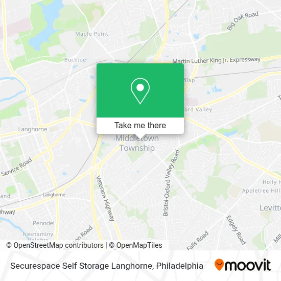 Securespace Self Storage Langhorne map