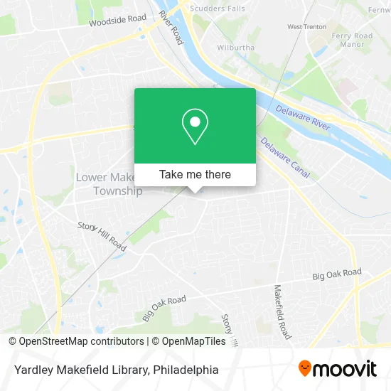 Yardley Makefield Library map