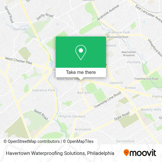 Havertown Waterproofing Solutions map