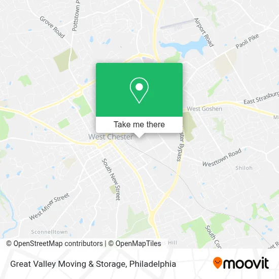 Great Valley Moving & Storage map