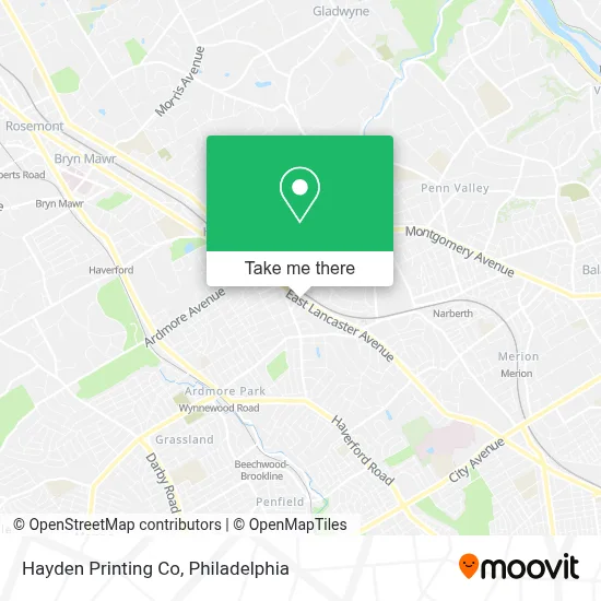 Hayden Printing Co map