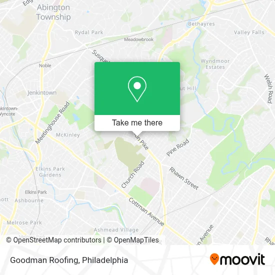 Goodman Roofing map