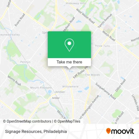 Signage Resources map