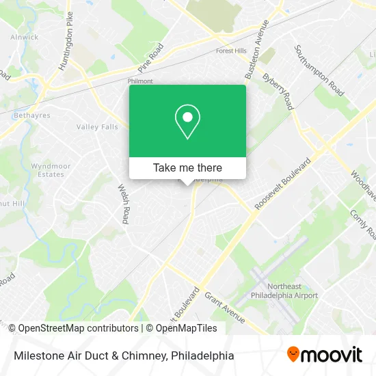 Milestone Air Duct & Chimney map