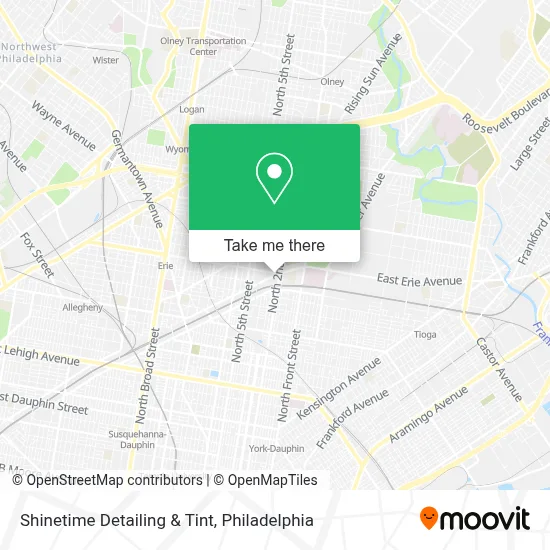 Shinetime Detailing & Tint map