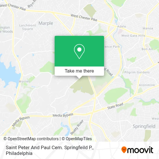 Saint Peter And Paul Cem. Springfeild P. map