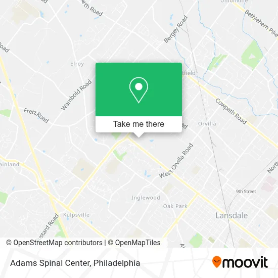 Adams Spinal Center map