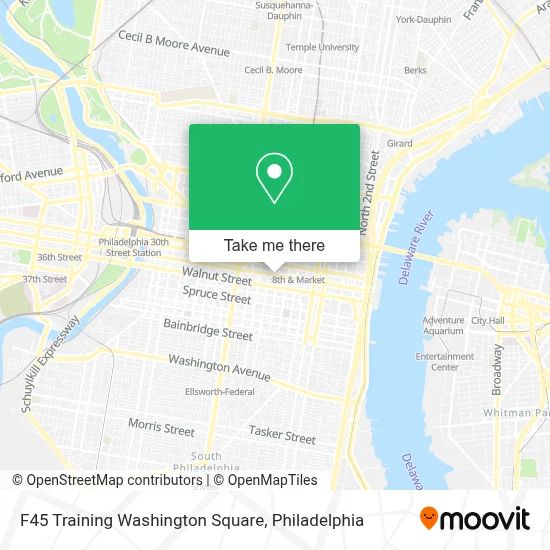 F45 Training Washington Square map