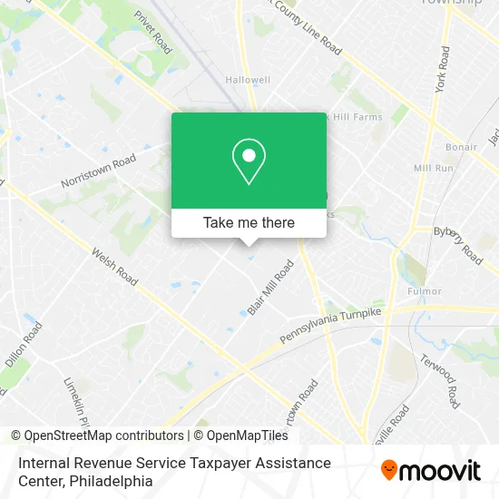 Internal Revenue Service Taxpayer Assistance Center map
