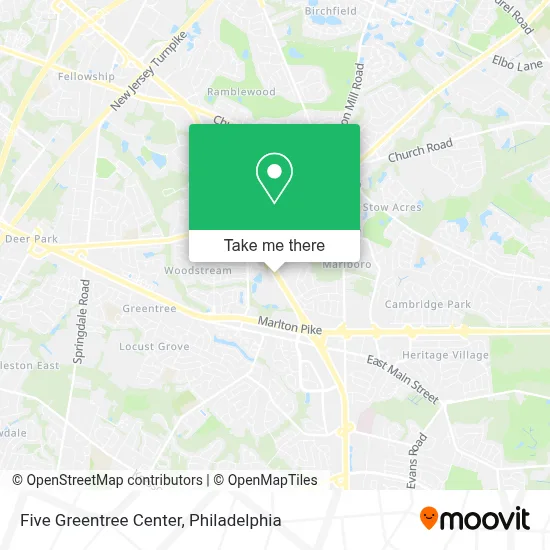 Five Greentree Center map