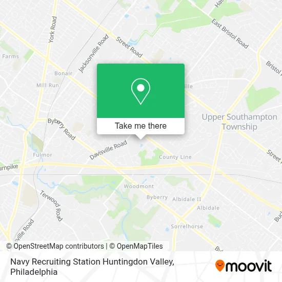 Navy Recruiting Station Huntingdon Valley map