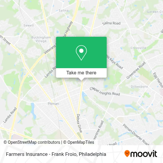 Farmers Insurance - Frank Froio map