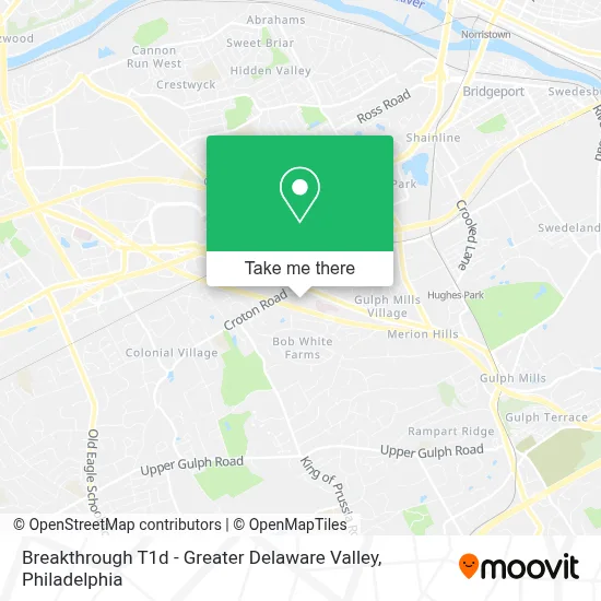 Breakthrough T1d - Greater Delaware Valley map