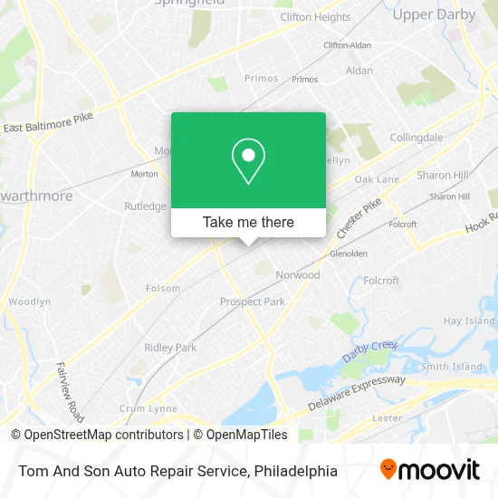 Tom And Son Auto Repair Service map