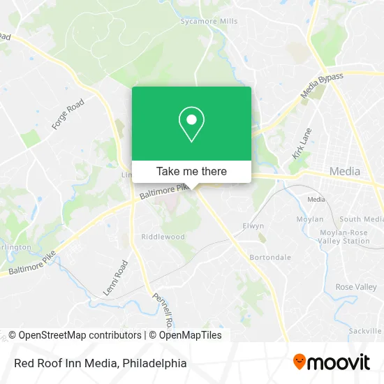 Red Roof Inn Media map