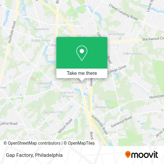 Gap Factory map