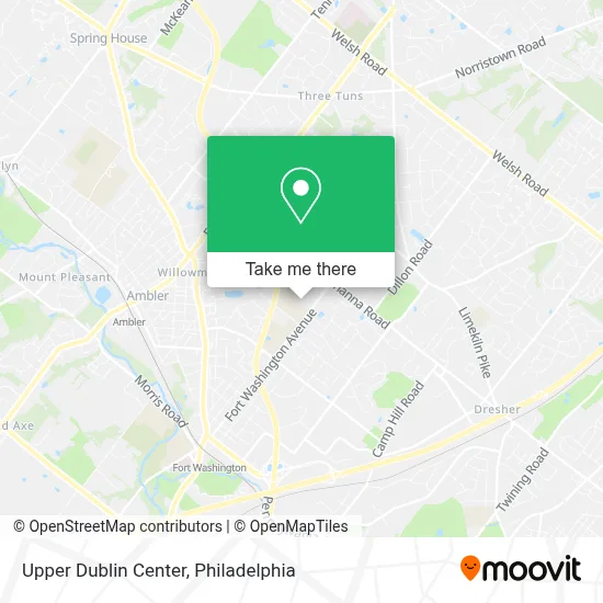 Upper Dublin Center map