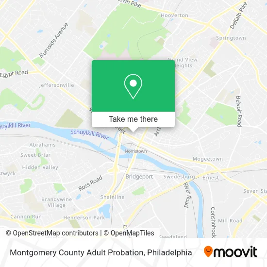 Montgomery County Adult Probation map