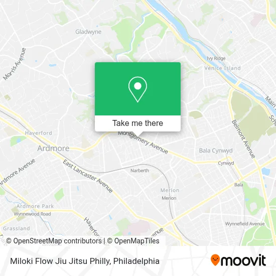 Miloki Flow Jiu Jitsu Philly map