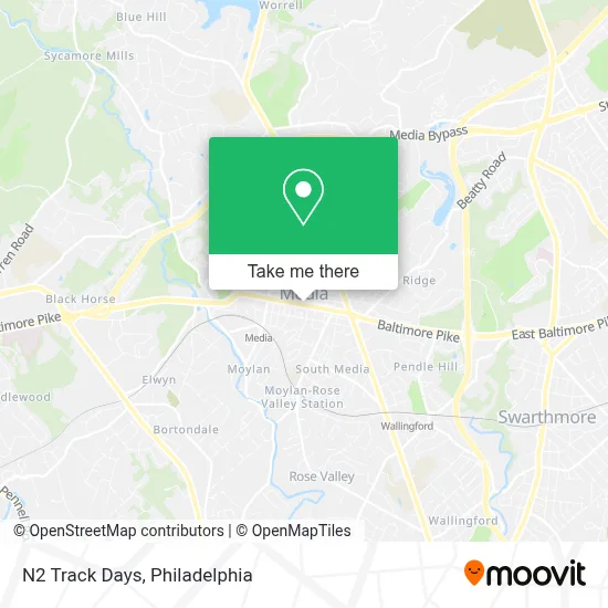 N2 Track Days map