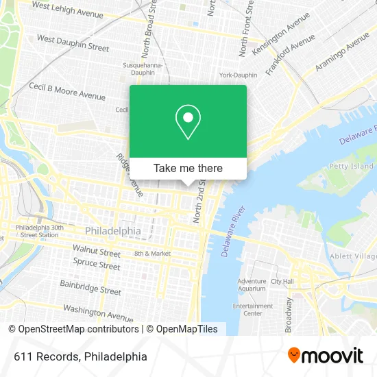611 Records map