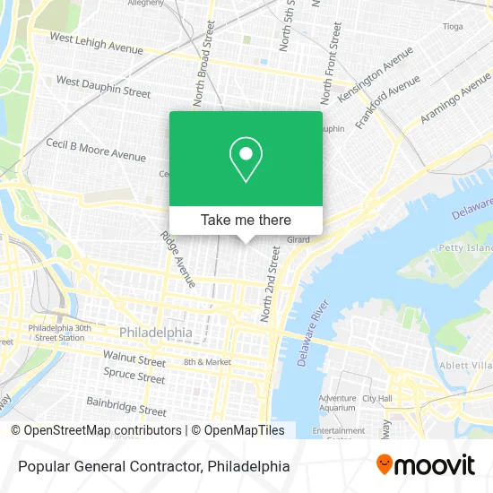 Popular General Contractor map