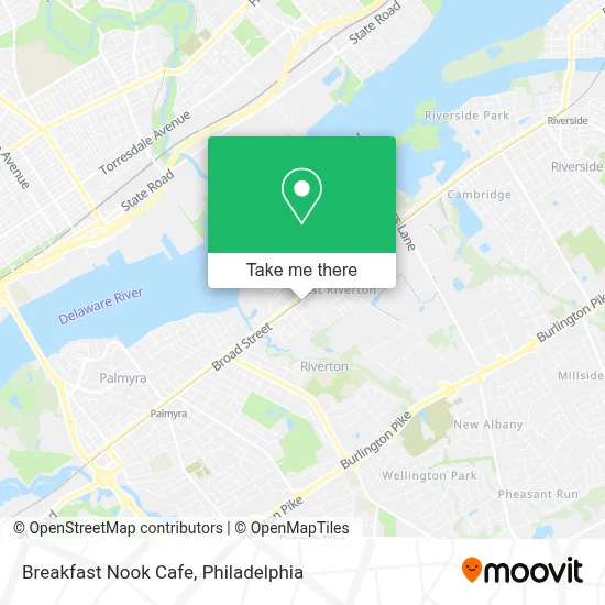 Breakfast Nook Cafe map