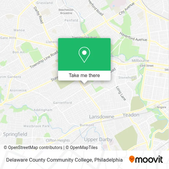 Delaware County Community College map